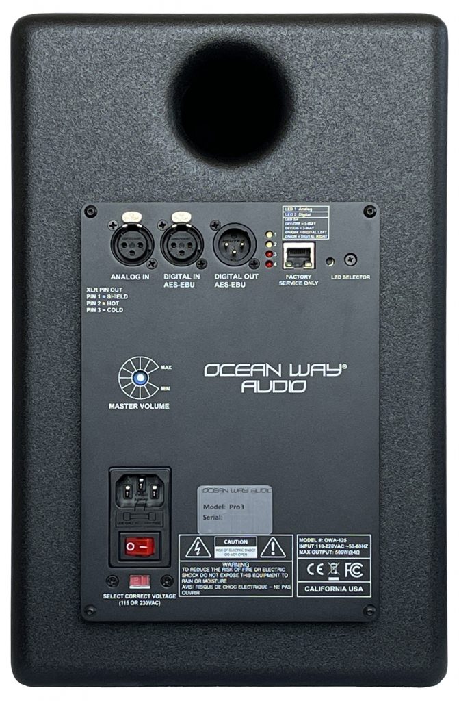 Ocean Way Audio 推出 Pro3 七英寸參考級(jí)有源近場監(jiān)聽音箱